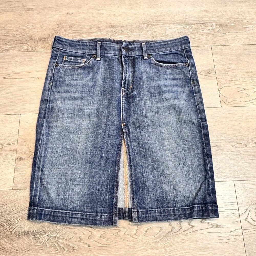 Citizens of Humanity Sophia Size 29 300 Stretch Knee‎ Length Denim Pencil Skirt